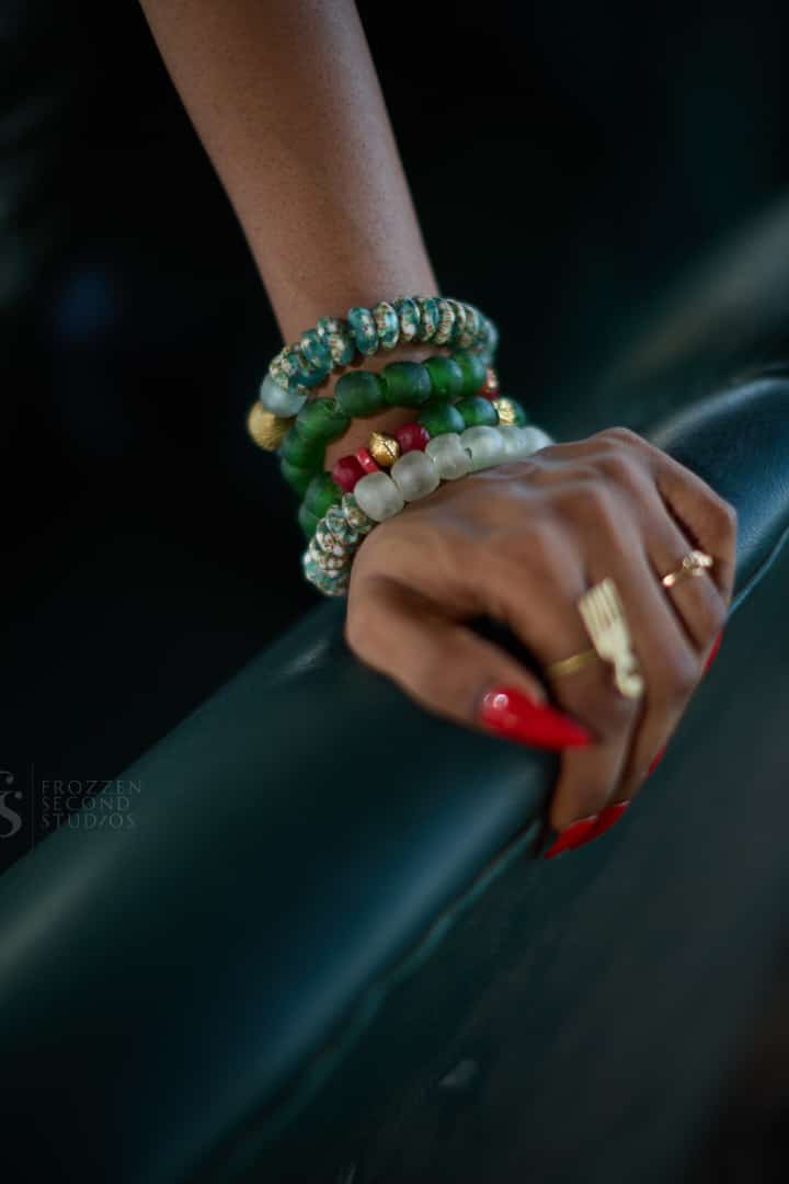 "Dzɔlɔ"- One of a Kind Bracelet-Light Pink