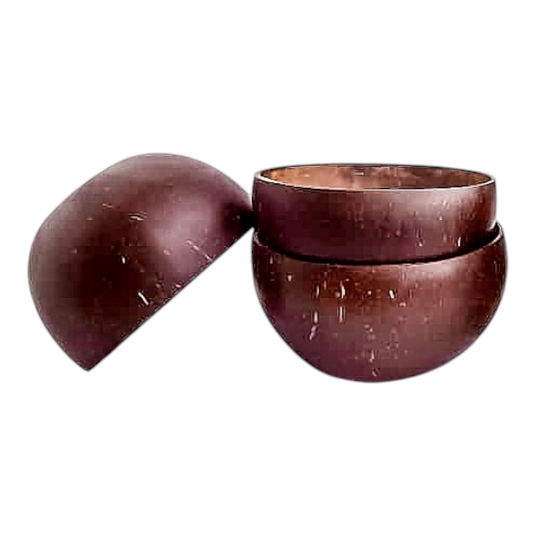 Set of 3 Recycled Coconut Shell Bowls