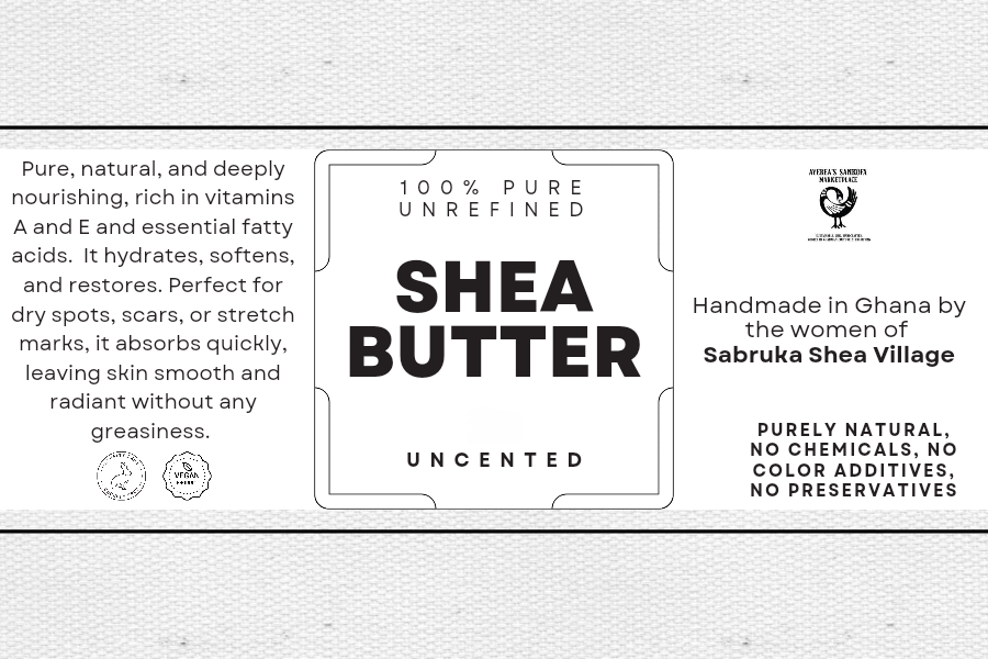 Shea Butter- 100% Pure and Unrefined Ghanaian 16oz Kraft Paper