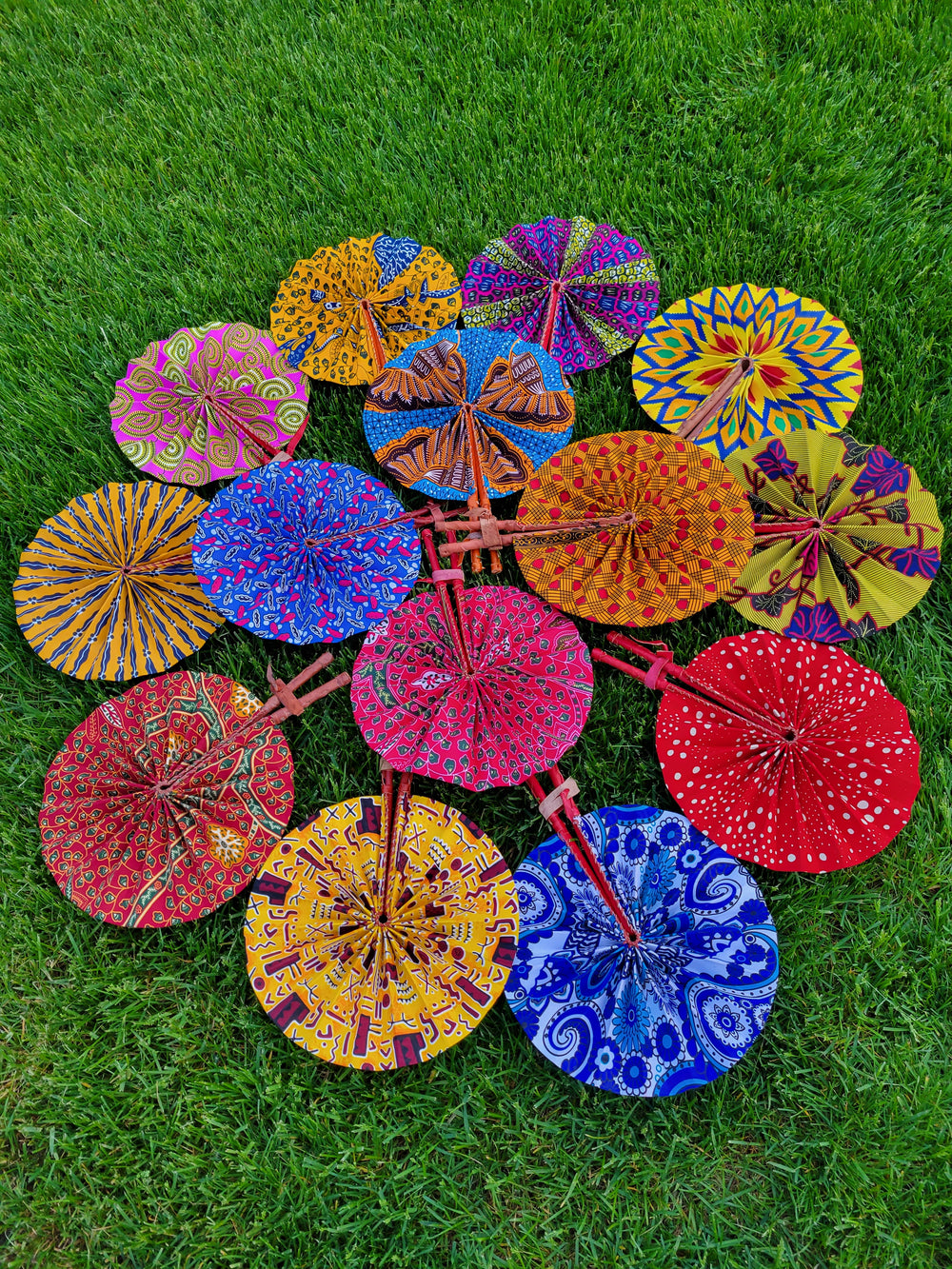 African Fabric Folding Fan | Ankara Fans | Ayebea's Sankofa