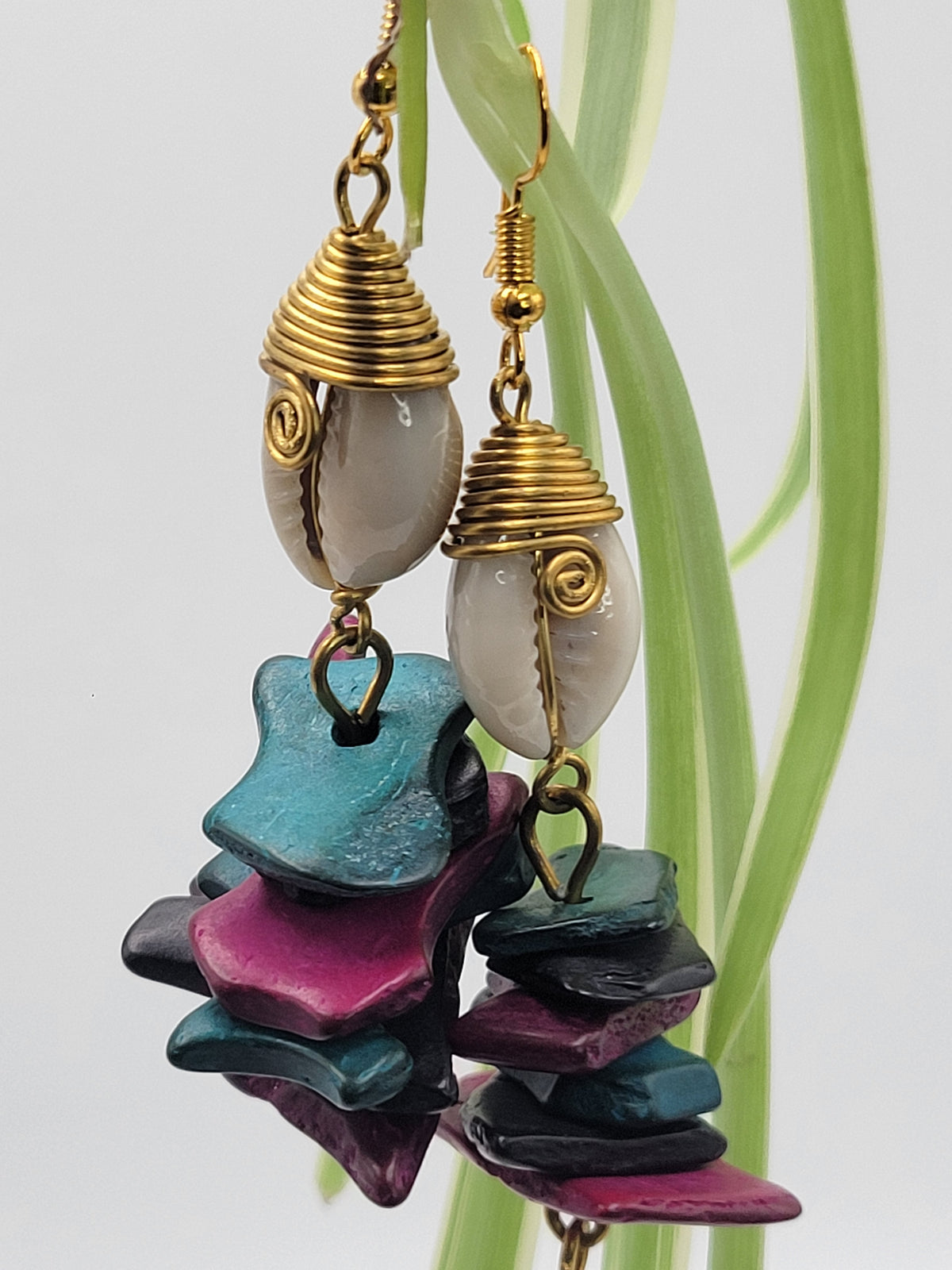 Wooden Dangle Earrings | Esi Earring | Ayebea's Sankofa