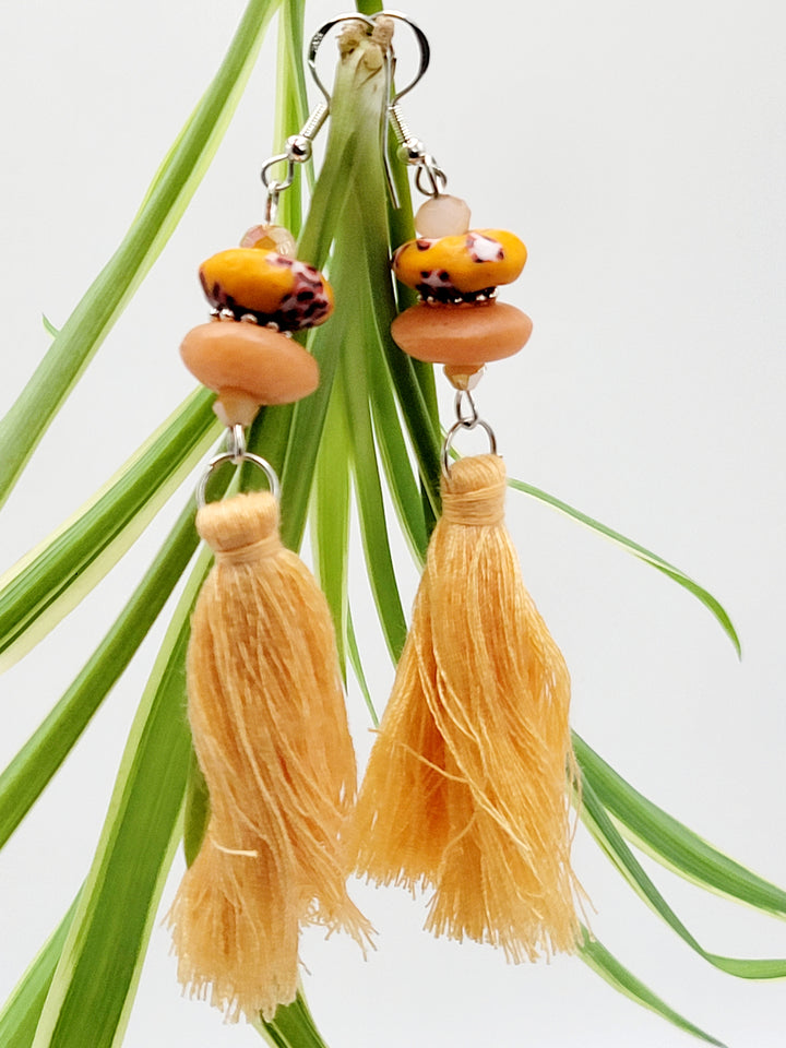 Tassel Earrings For Women | Kor.Le.Kour | Ayebea's Sankofa