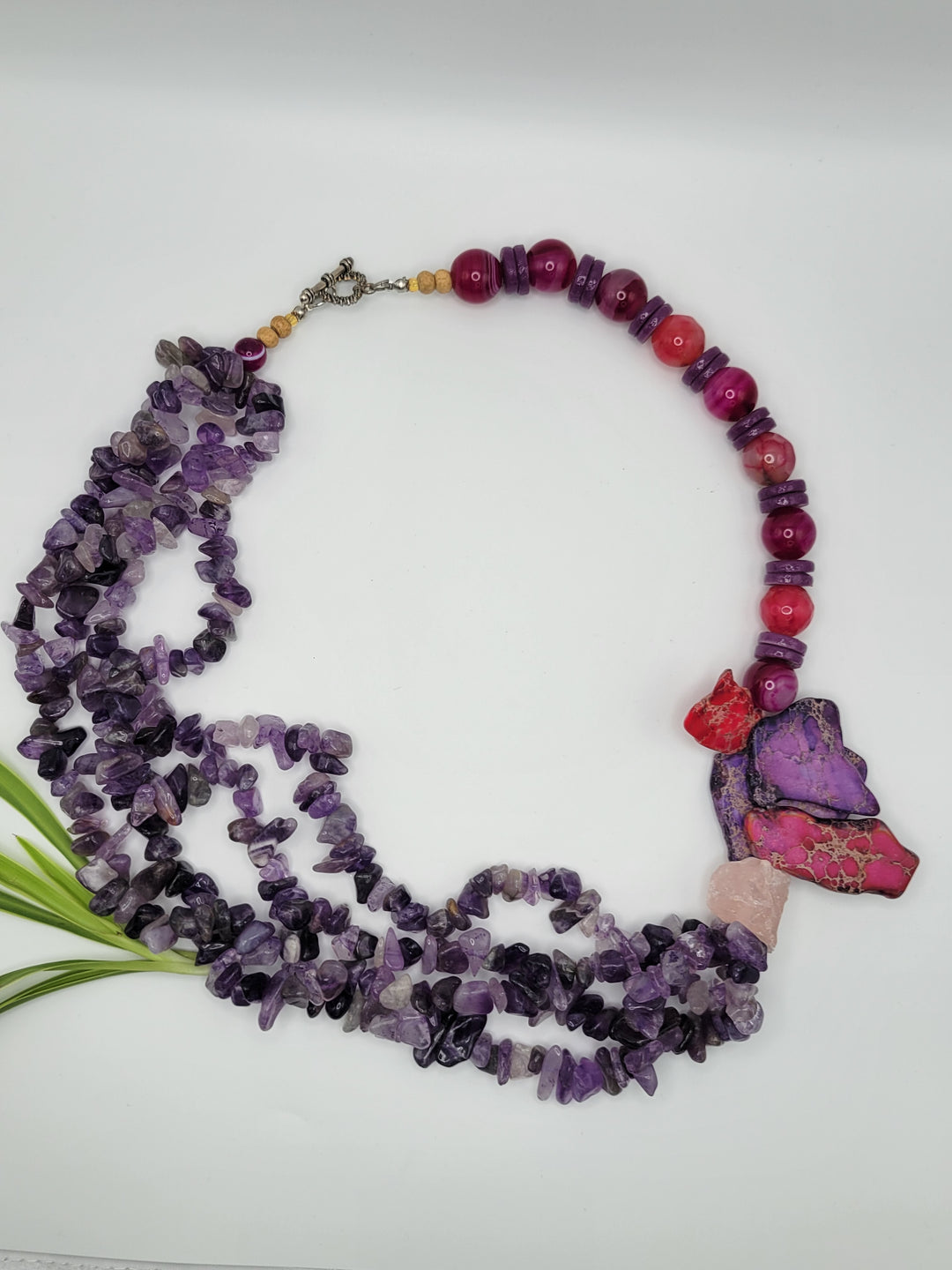 Recycled Glass Necklace | Ami Statement Necklace | Ayebea's Sankofa