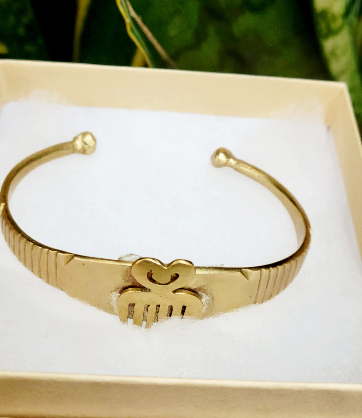Unique Brass Bracelet | Bracelets-Adinkra symbols | Ayebea's Sankofa
