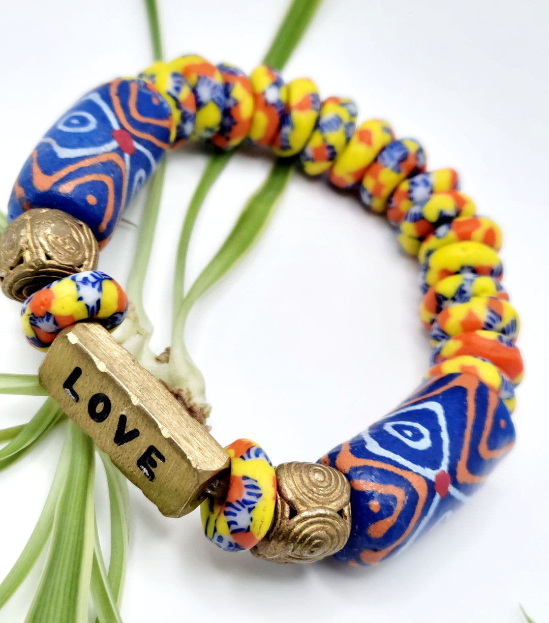 Large Beaded Bracelets | "Asempa Band" Bracelet | Ayebea's Sankofa