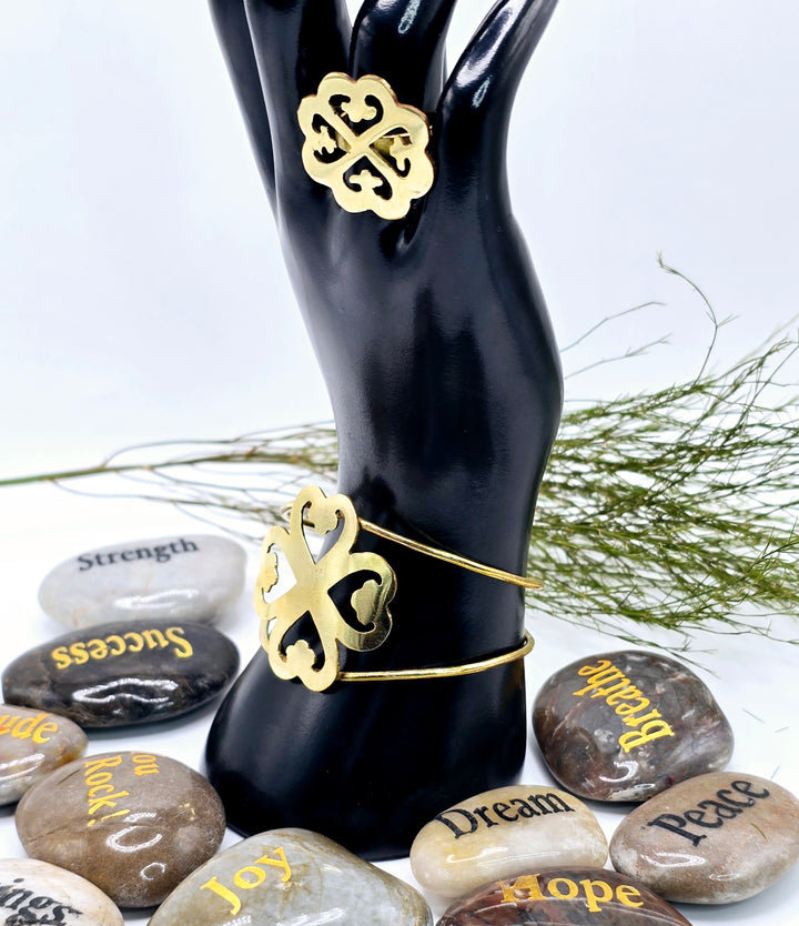 Nyame Dua-Adinkra Brass Bracelet Set