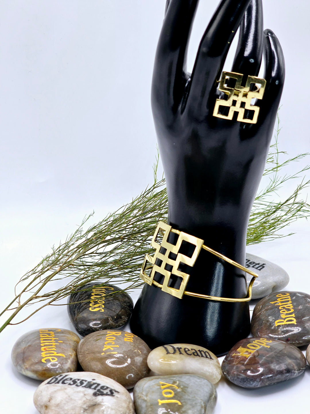 Nsaa-Adinkra Brass Bracelet Set