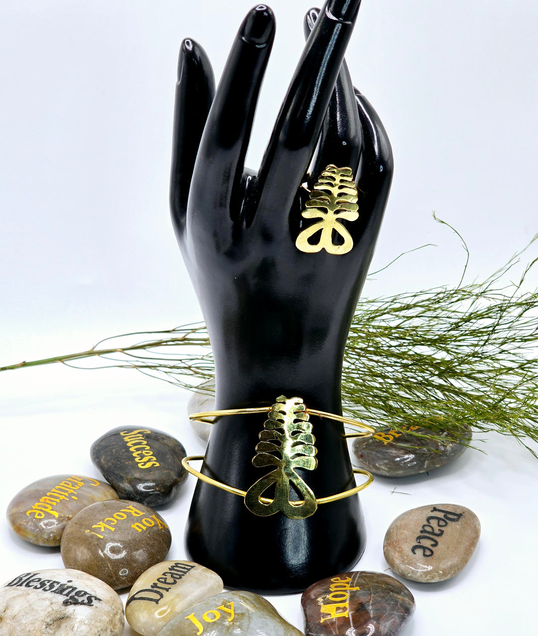 Aya-Adinkra Brass Bracelet Sets