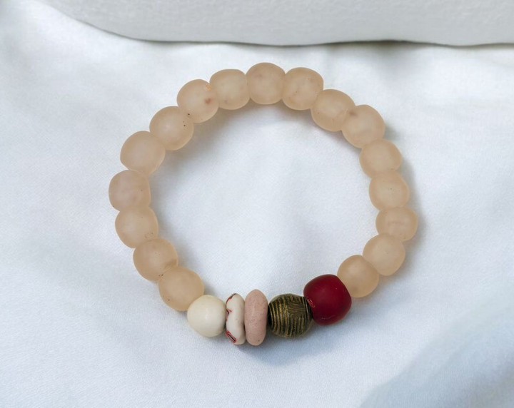 "Dzɔlɔ"- One of a Kind Bracelet-Pink