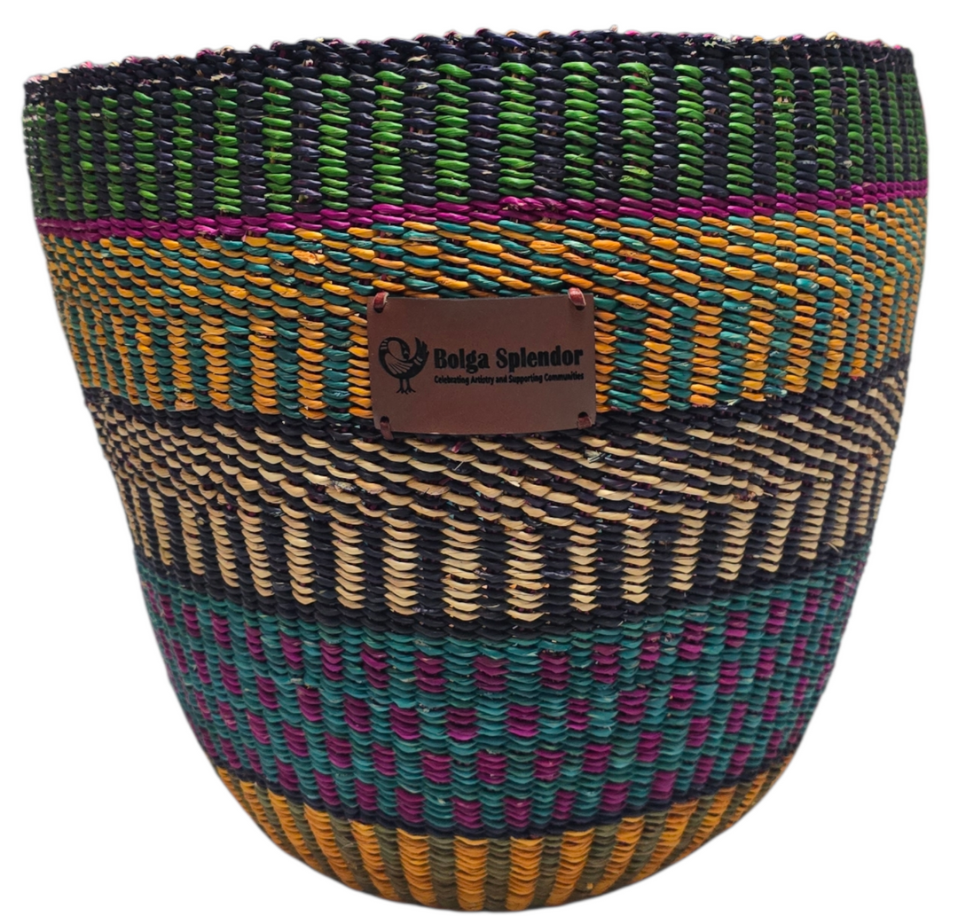 Bolga Planter Basket — Handmade by the Women of Ayebase