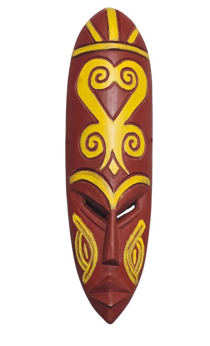 Sankofa-Adinkra Hand Carved African Mask