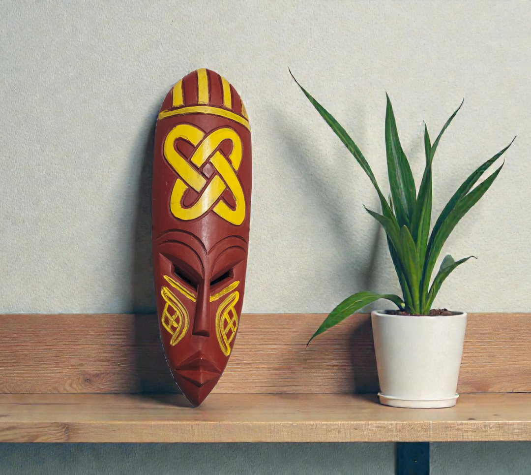 Adinkra Hand Carved African Mask-Kramo