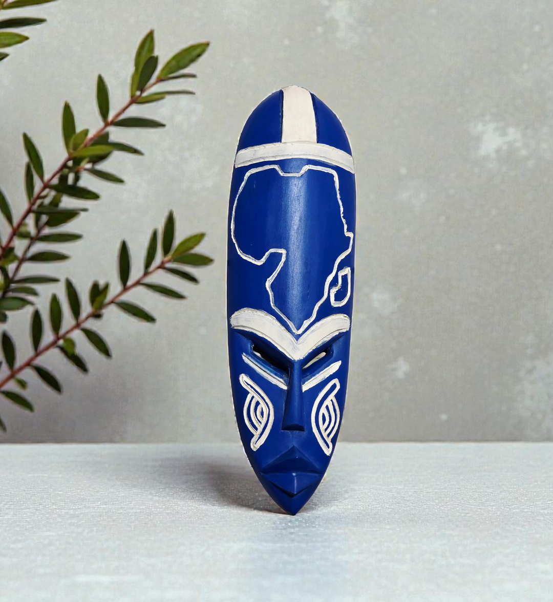 Africa Unity Mask – Hand-Carved by Vitus Amoah