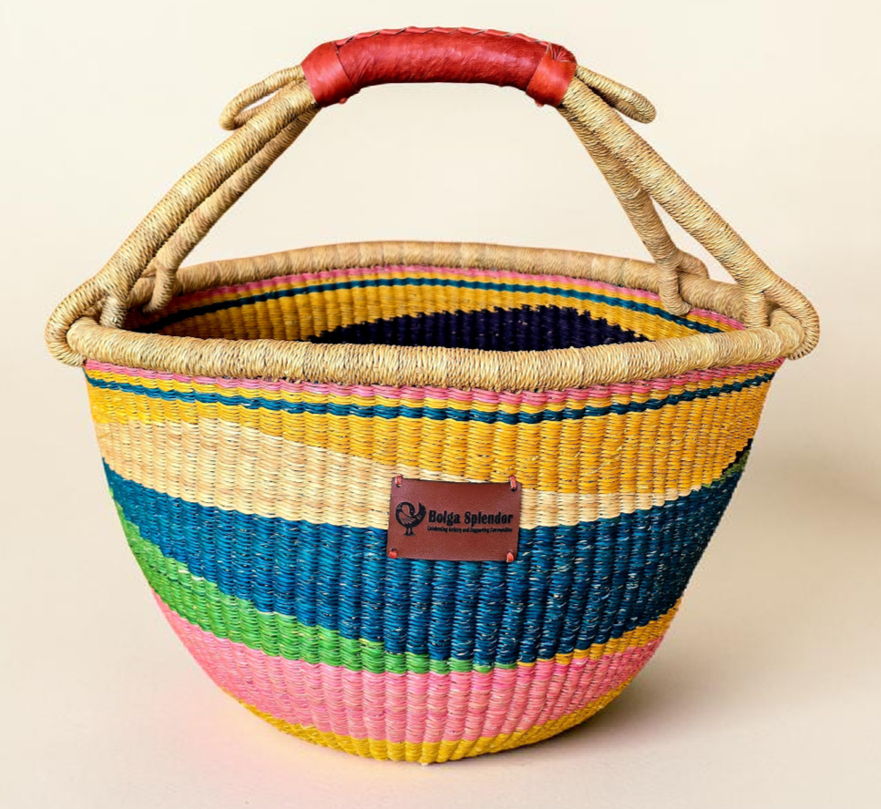 Adobea-Handwoven Bolga Basket – Fair Trade