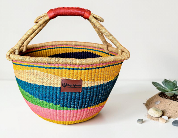 Adobea-Handwoven Bolga Basket – Fair Trade