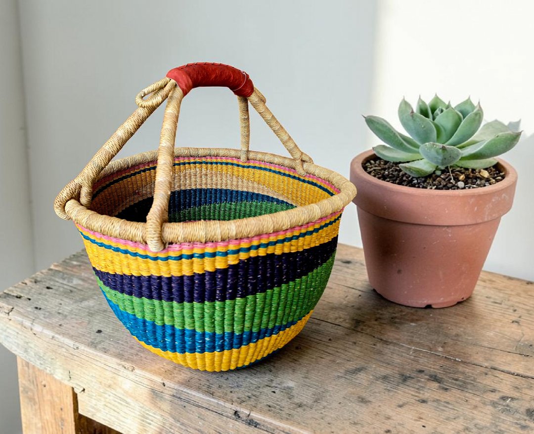 Adobea-Handwoven Bolga Basket – Fair Trade