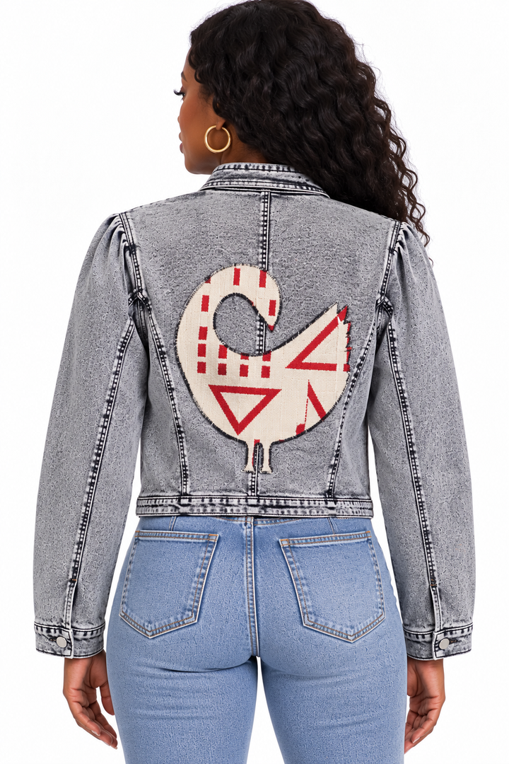 Sankofa-Denim Fusion Upcycled Jacket