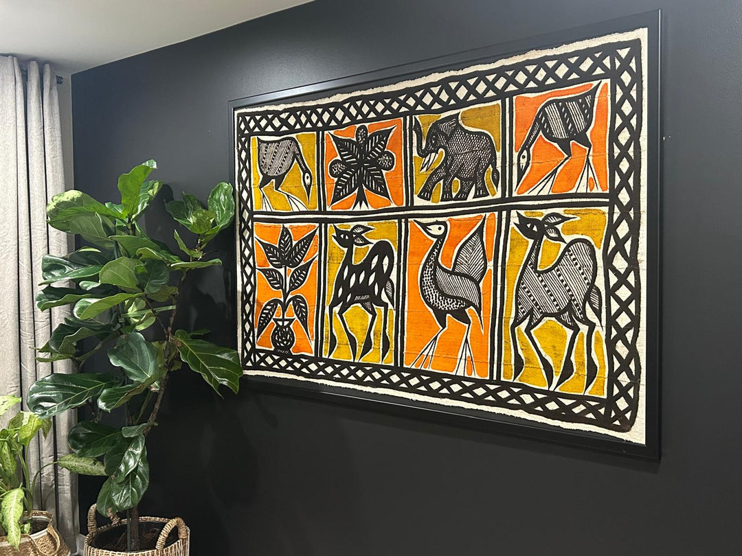 Fair Trade Korhogo Cloth (Approx. 37" x 61") – Handwoven African Textile for Sustainable Home Décor, Wall Art & Throws