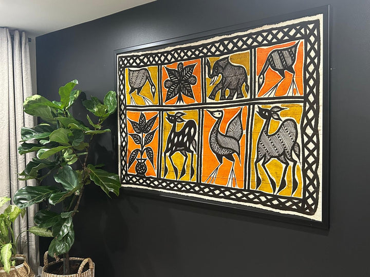 Fair Trade Korhogo Cloth (Approx. 37" x 61") – Handwoven African Textile for Sustainable Home Décor, Wall Art & Throws