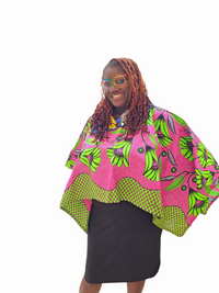 Yayra Mudcloth Accent Poncho