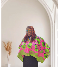 Yayra Mudcloth Accent Poncho