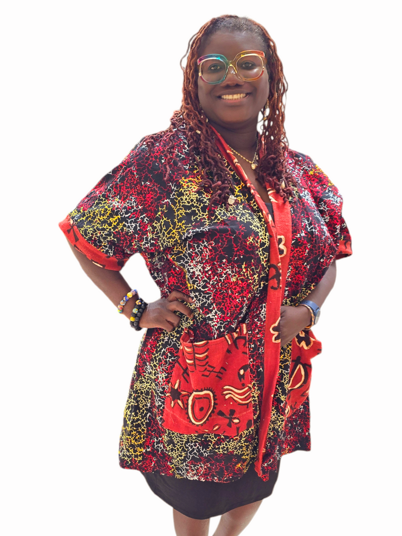 Kimono Ankara and Mudcloth