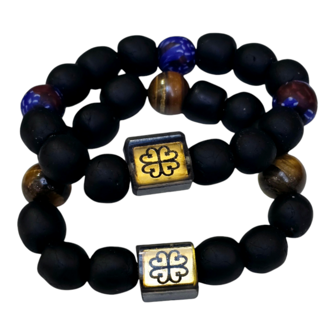 EcoAdinkra Harmony Armbänder – „Nkyimkyim“ Twisting