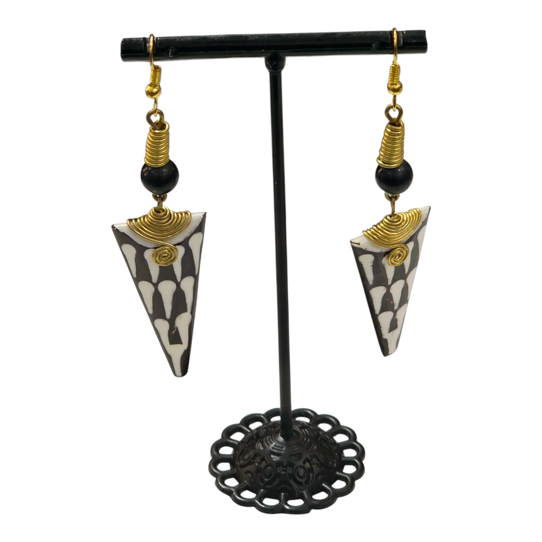 African Dangling Drop Statement Earrings