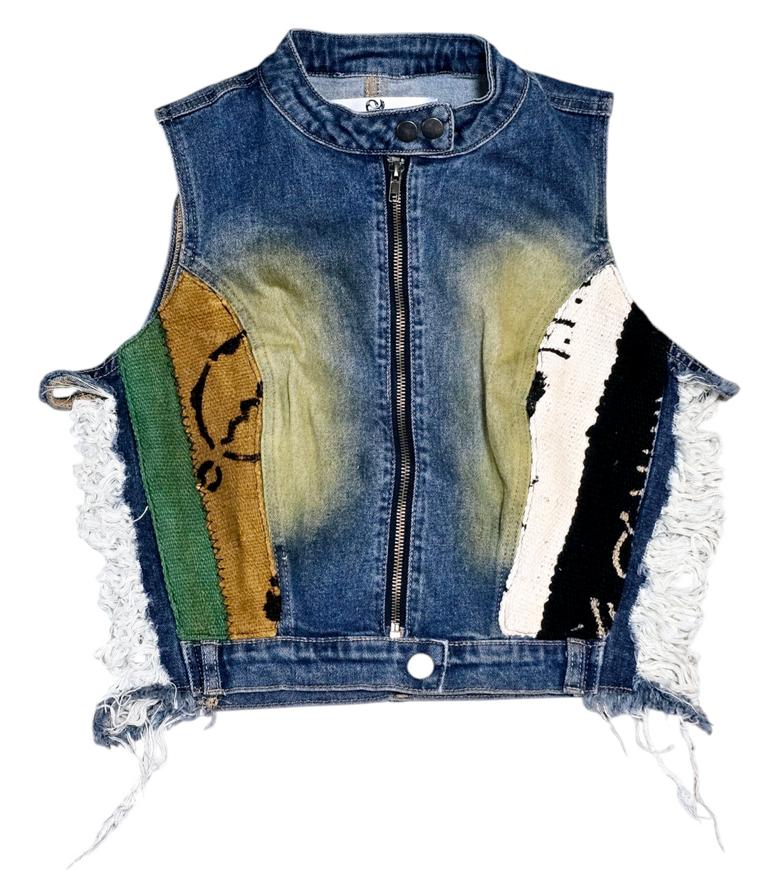 Adoma -Denim Fusion Upcycled Vest