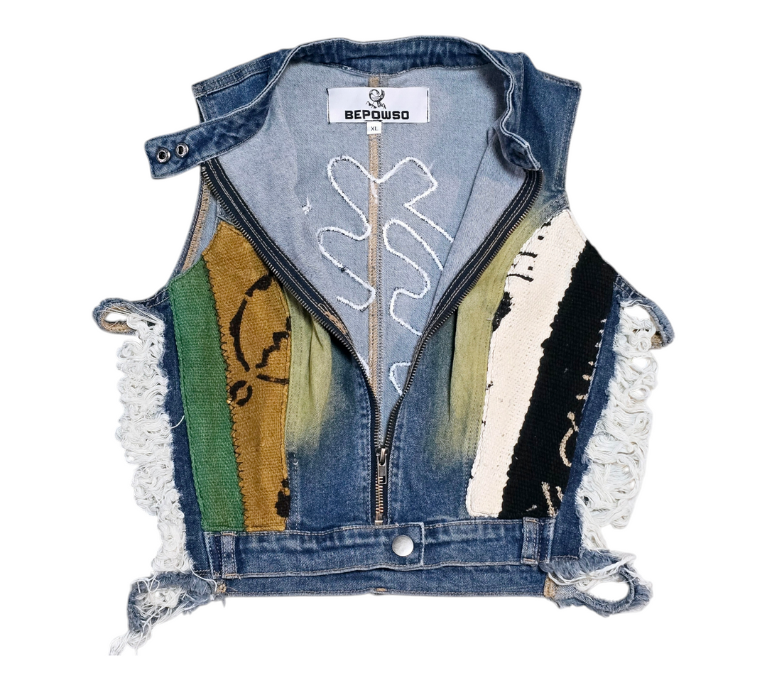 Adoma -Denim Fusion Upcycled Vest