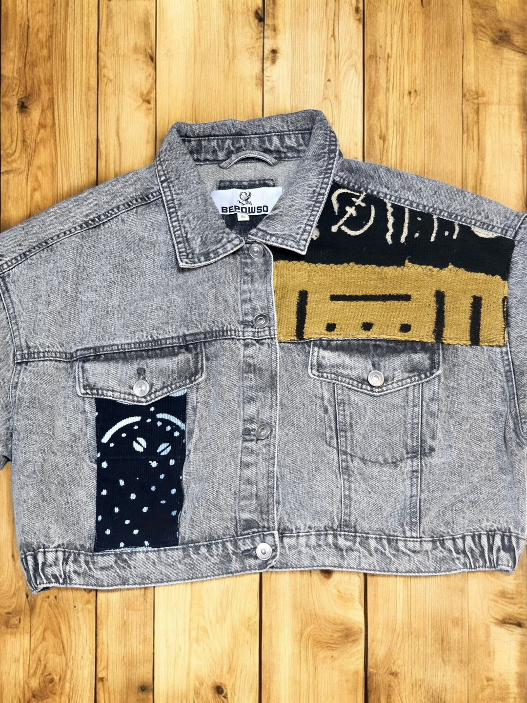 Ayeley-Denim Fusion Upcycled Jacket