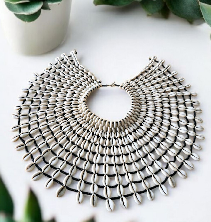 Zanbaya- Cowrie Statement Necklace