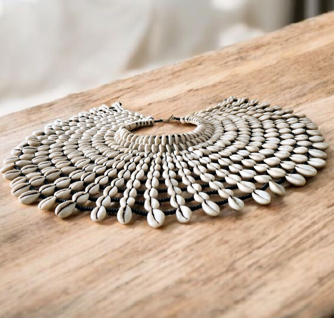 Zanbaya- Cowrie Statement Necklace