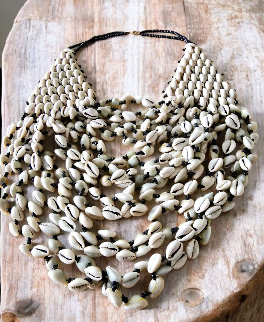 Tenga Nɔɔ- Cowrie Statement Necklace