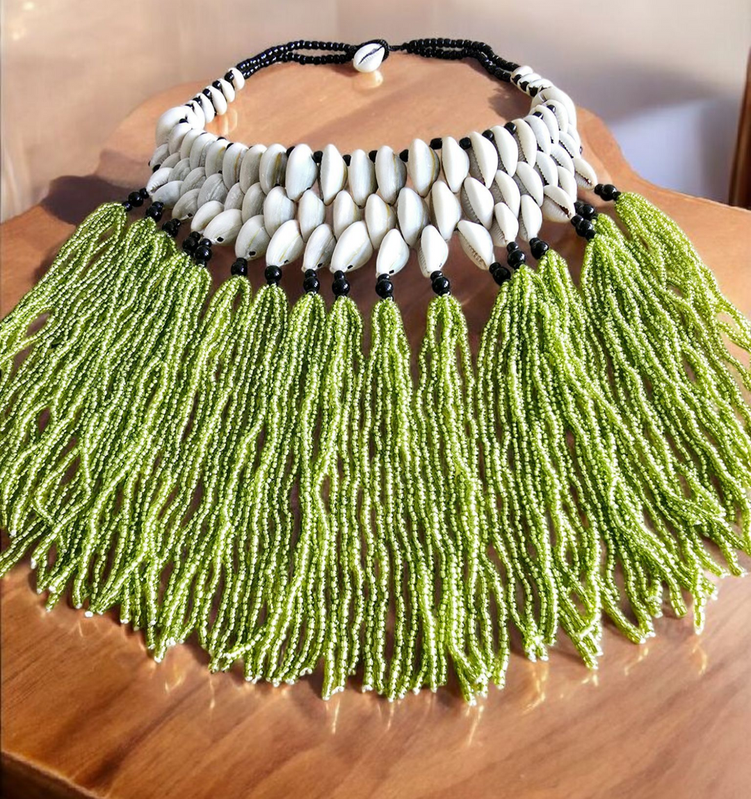 Pɔka - Cowrie Statement Necklace