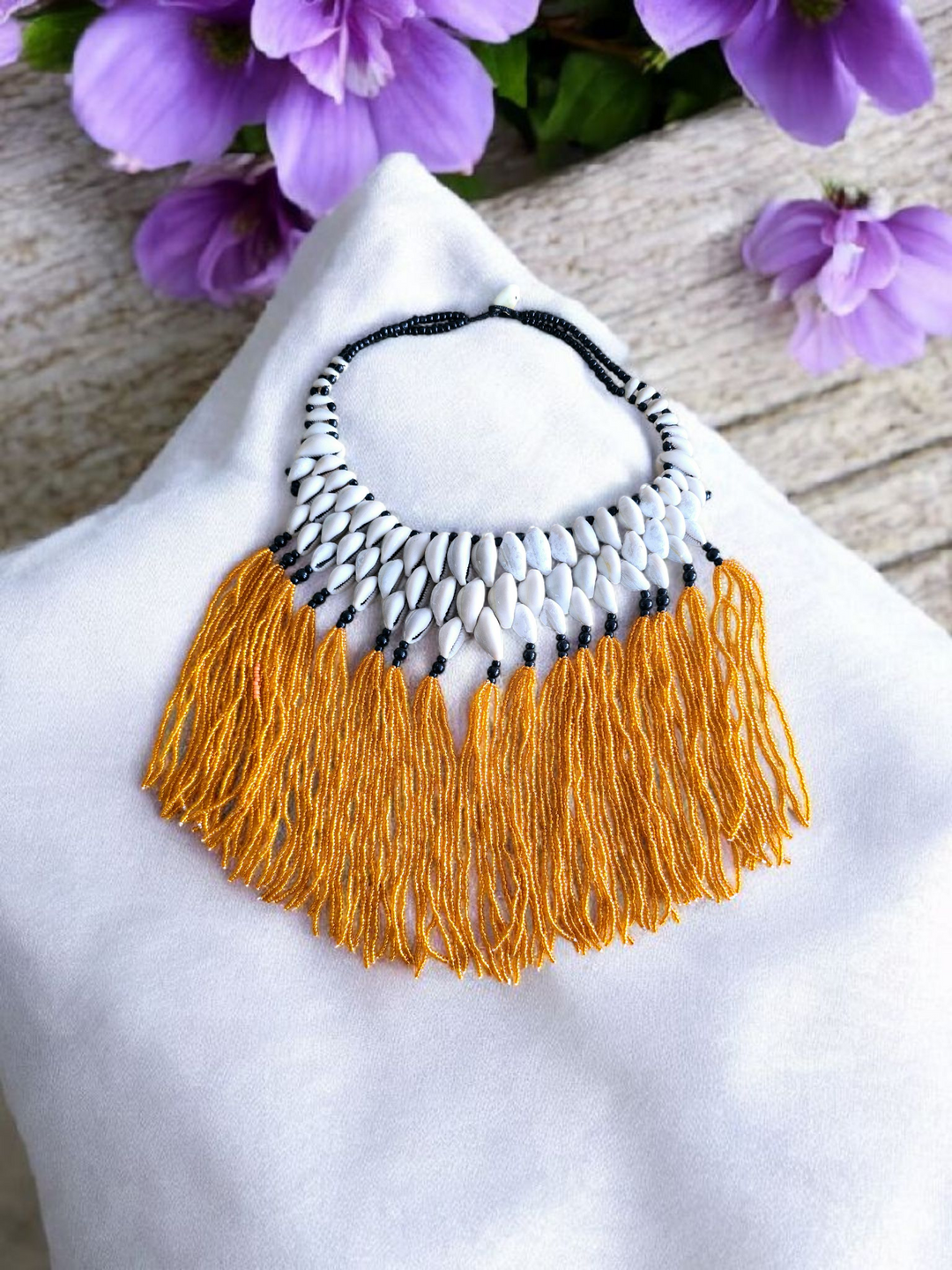 Pɔka - Cowrie Statement Necklace