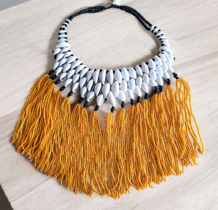 Pɔka - Cowrie Statement Necklace