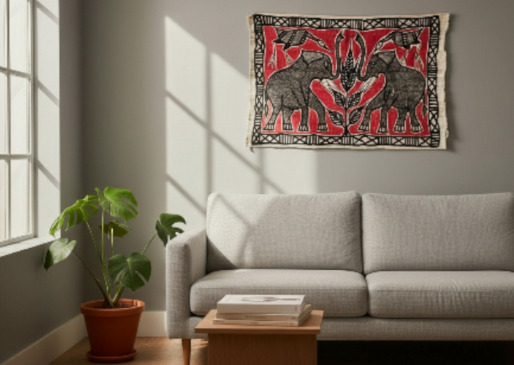 Fair Trade Korhogo Cloth (Approx. 40" x 60") – Handwoven African Textile for Sustainable Home Décor, Wall Art & Throws
