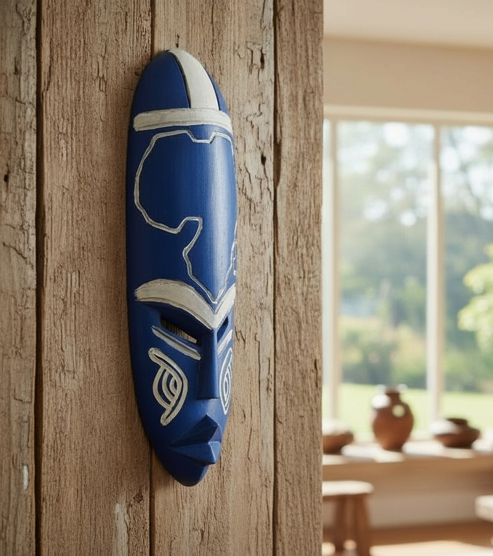 Africa Unity Mask – Hand-Carved by Vitus Amoah