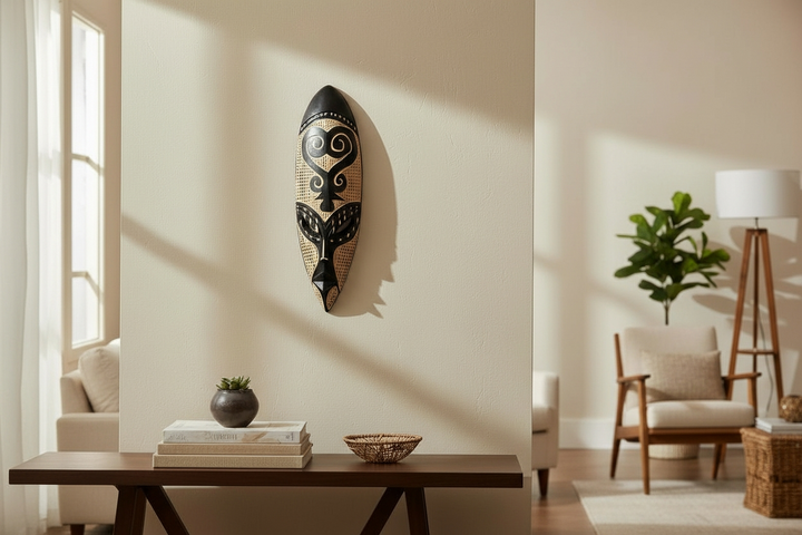 Adinkra Hand Carved African Mask- Sankofa