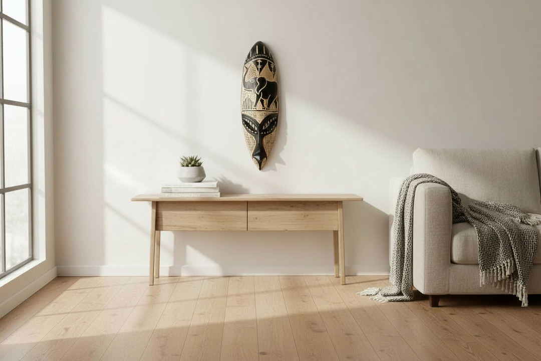 Adinkra Hand Carved African Mask