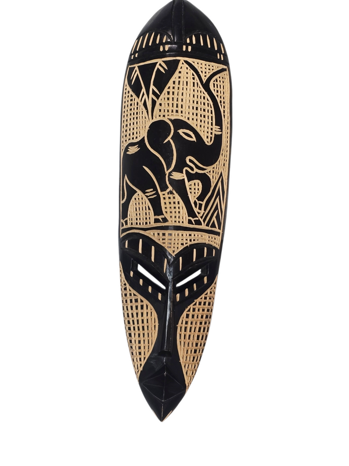 Adinkra Hand Carved African Mask