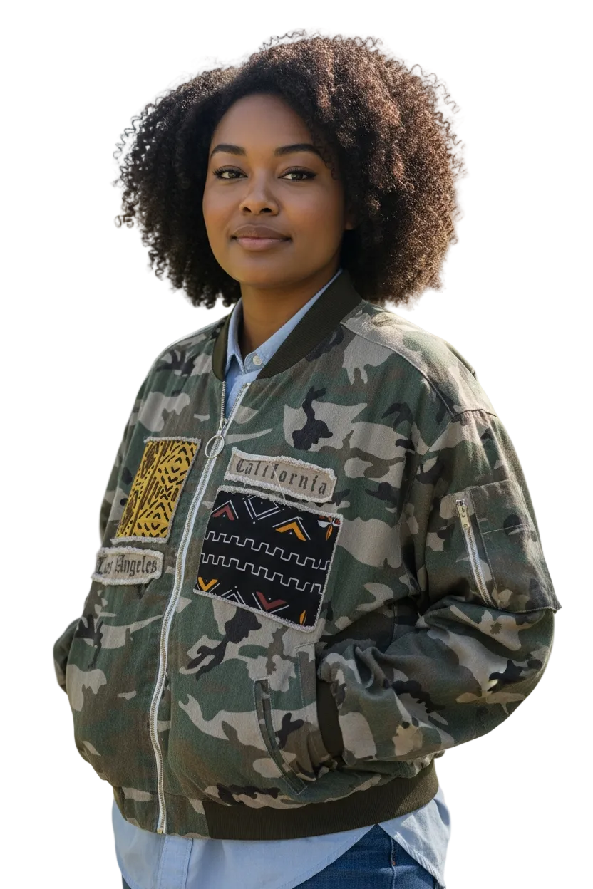 Ayeley-Denim Fusion Upcycled Jacket