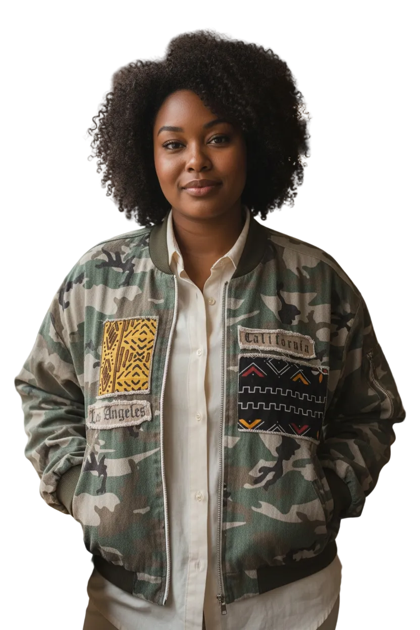 Ayeley-Denim Fusion Upcycled Jacket