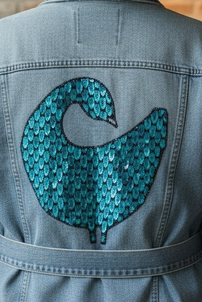 Sankofa-Denim Fusion Upcycled Jacket