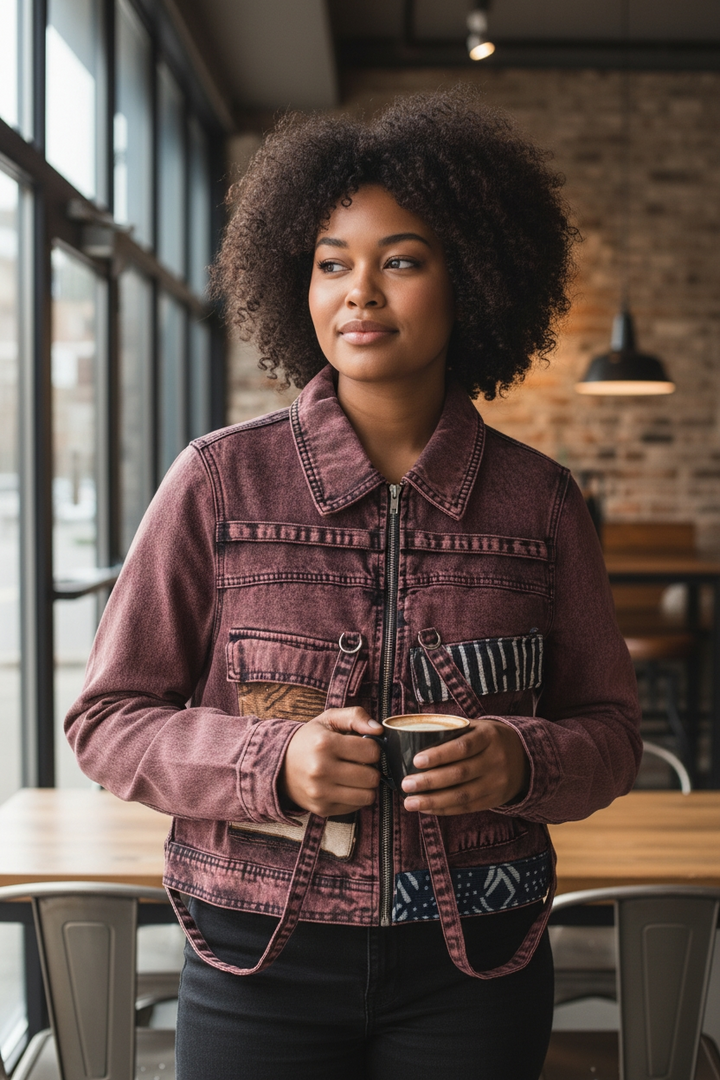 Duafe-Denim Fusion Upcycled Jacket