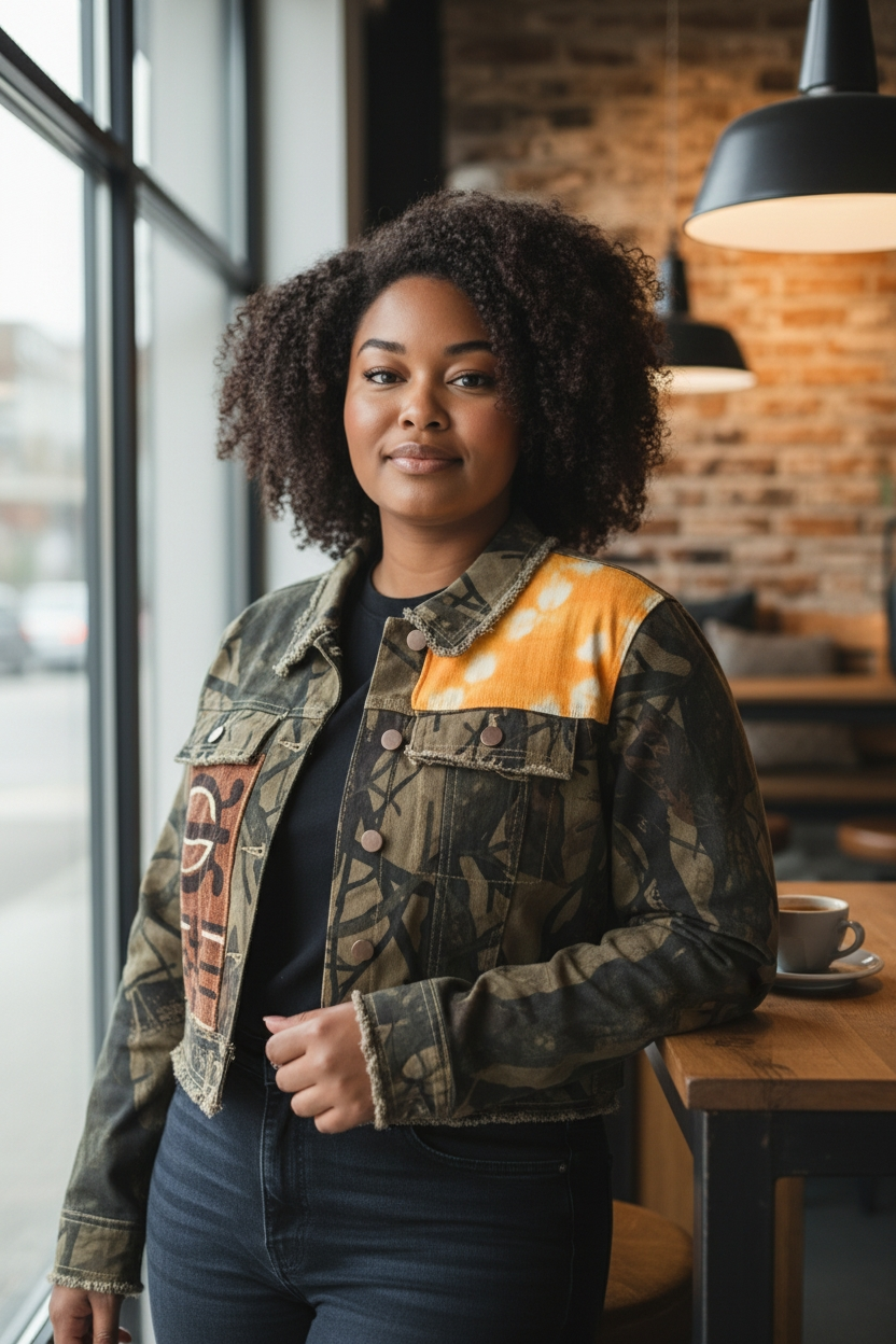 Lorm-Denim Fusion Upcycled Jacket