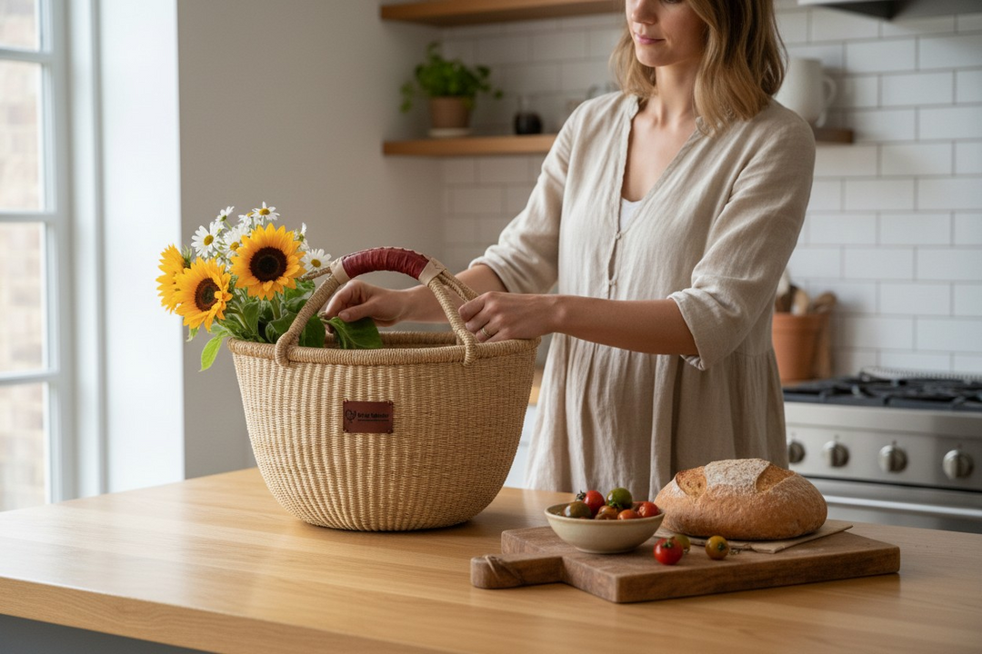 Talata-Handwoven Bolga Basket – Fair Trade