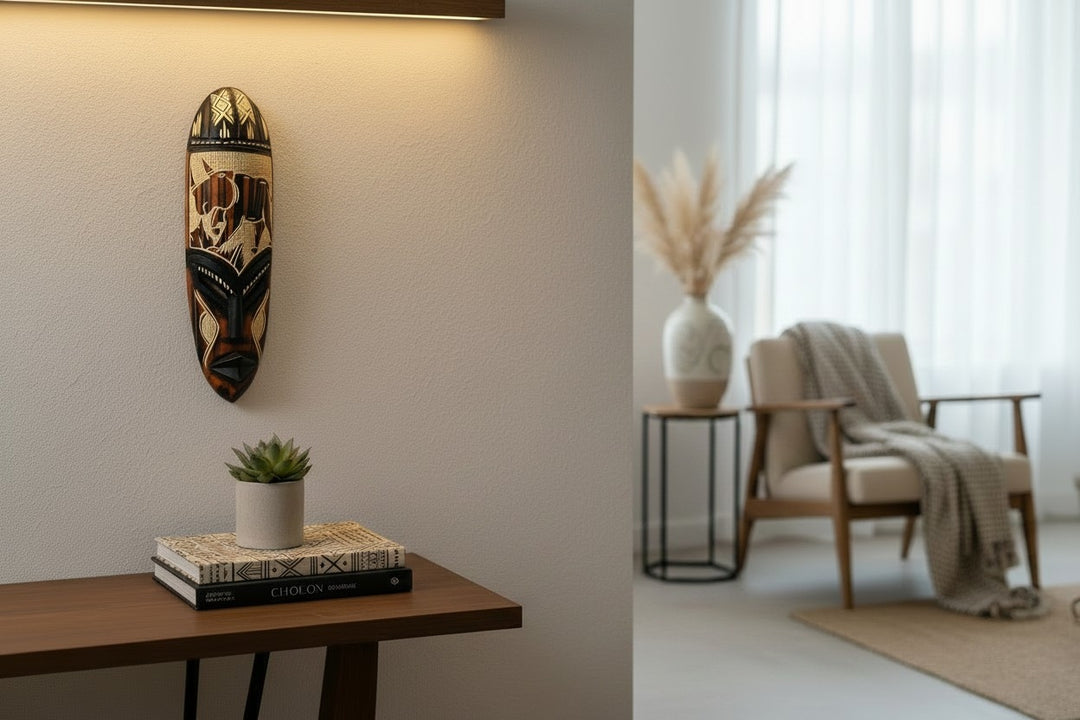 Adinkra handgeschnitzte afrikanische Maske