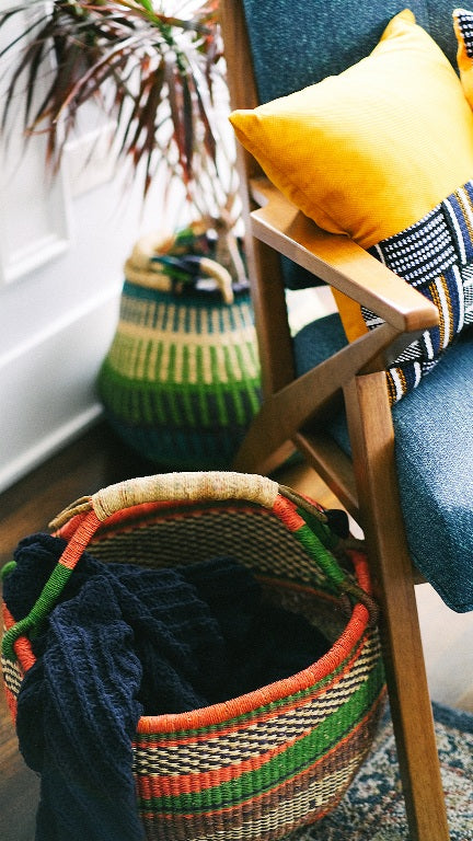 Handwoven Fugu Accent Pillow